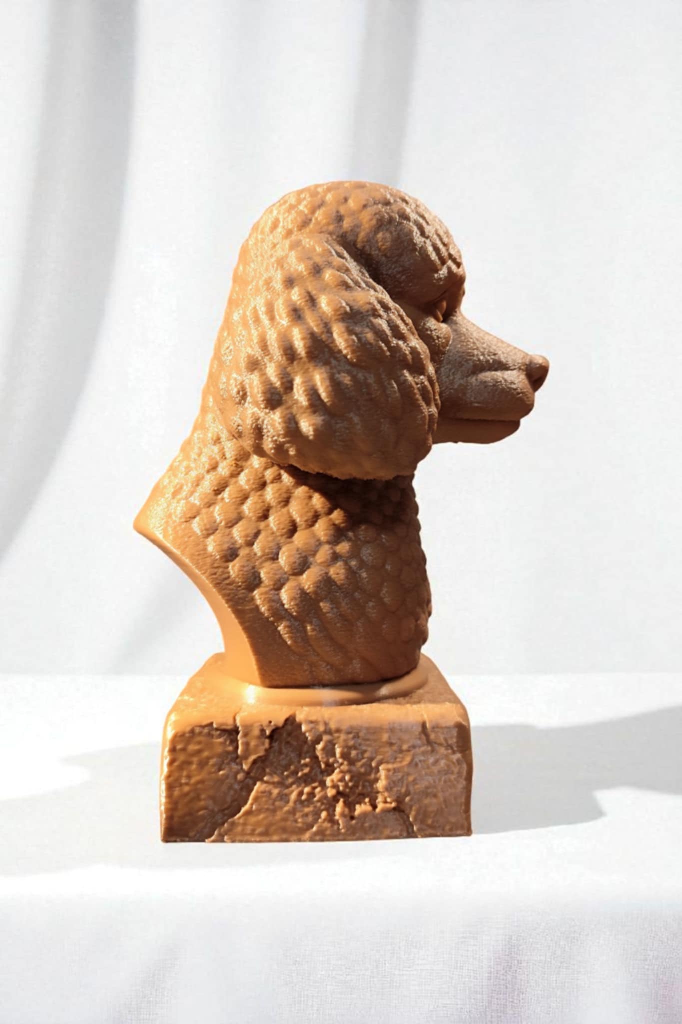 3D-Druck Pudel Büste – Hund Figur aus PLA – ca. 17,5 cm