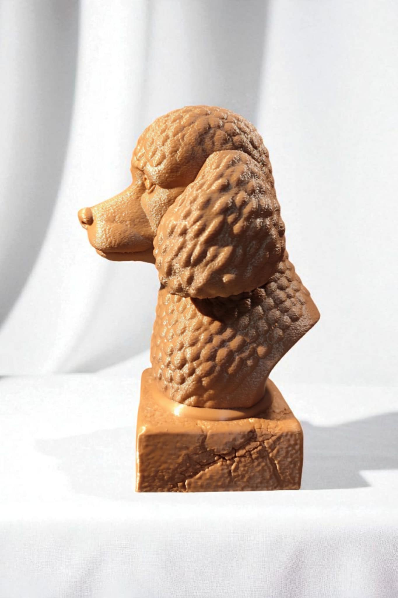 3D-Druck Pudel Büste – Hund Figur aus PLA – ca. 17,5 cm