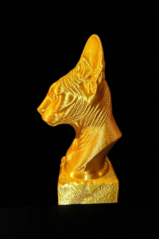 3D-Druck Sphinx Katze Büste – detailreiche Katzen Figur aus PLA – ca. 18 cm