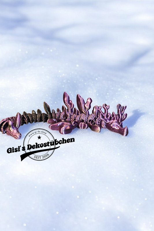 3D Blatt Drache mit Geweih
