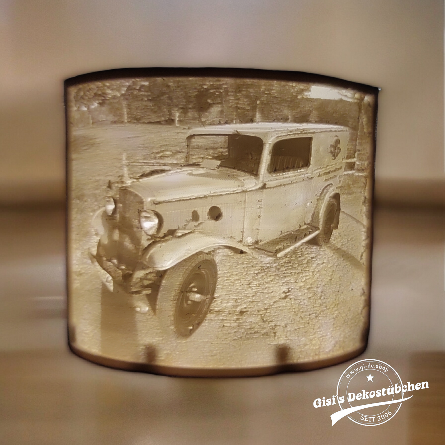 3D Druck Lithophan Gebogen LED Wunschfoto