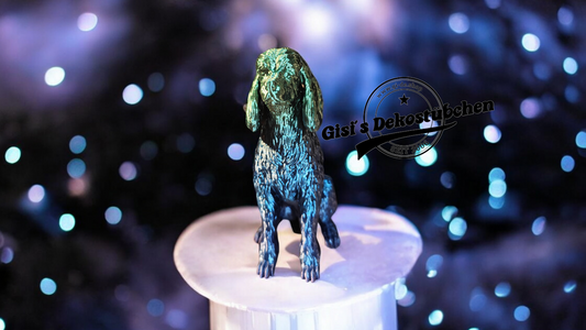 3D Pudel Figur, Statur, sitzend