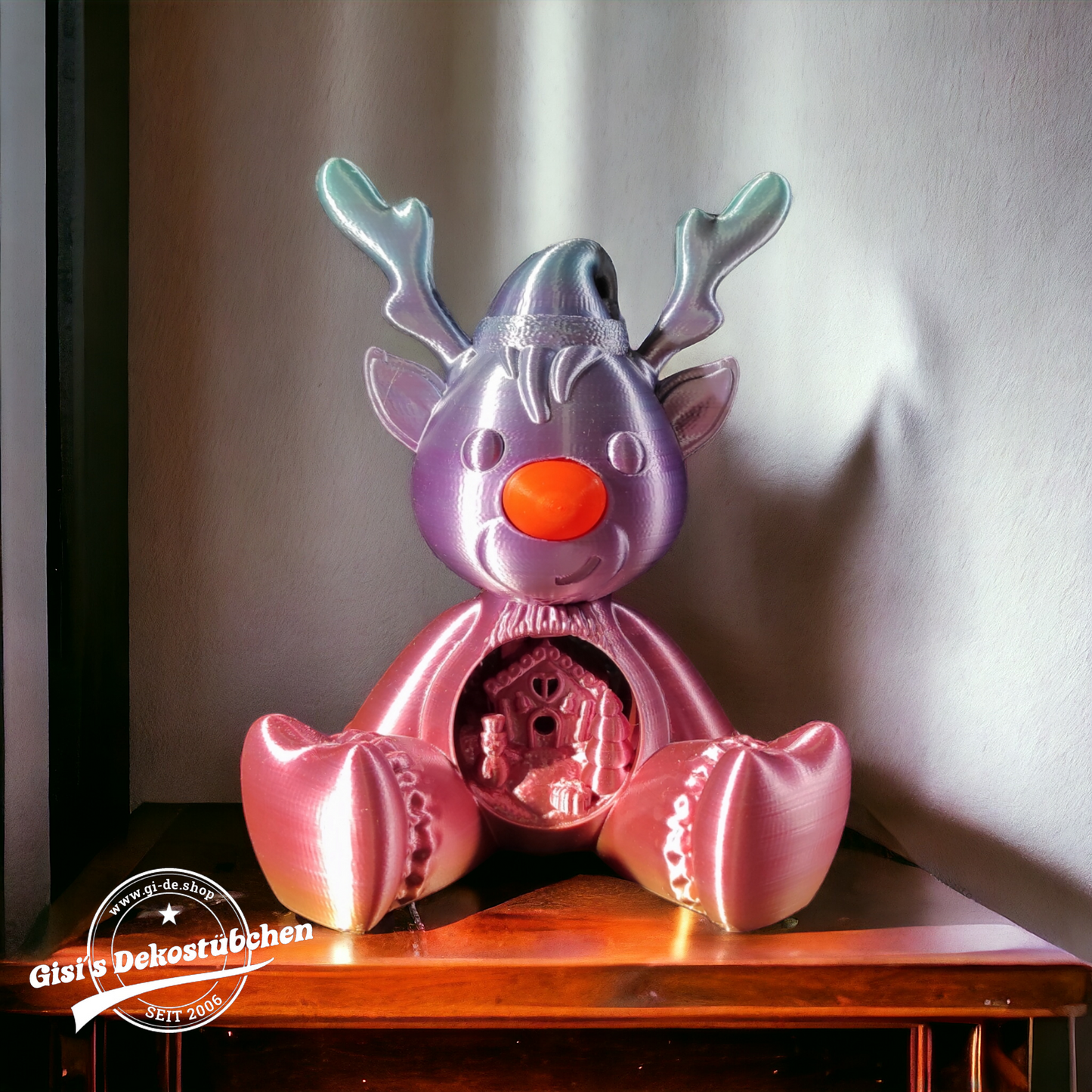 3D Rudolf mit der roten Nase