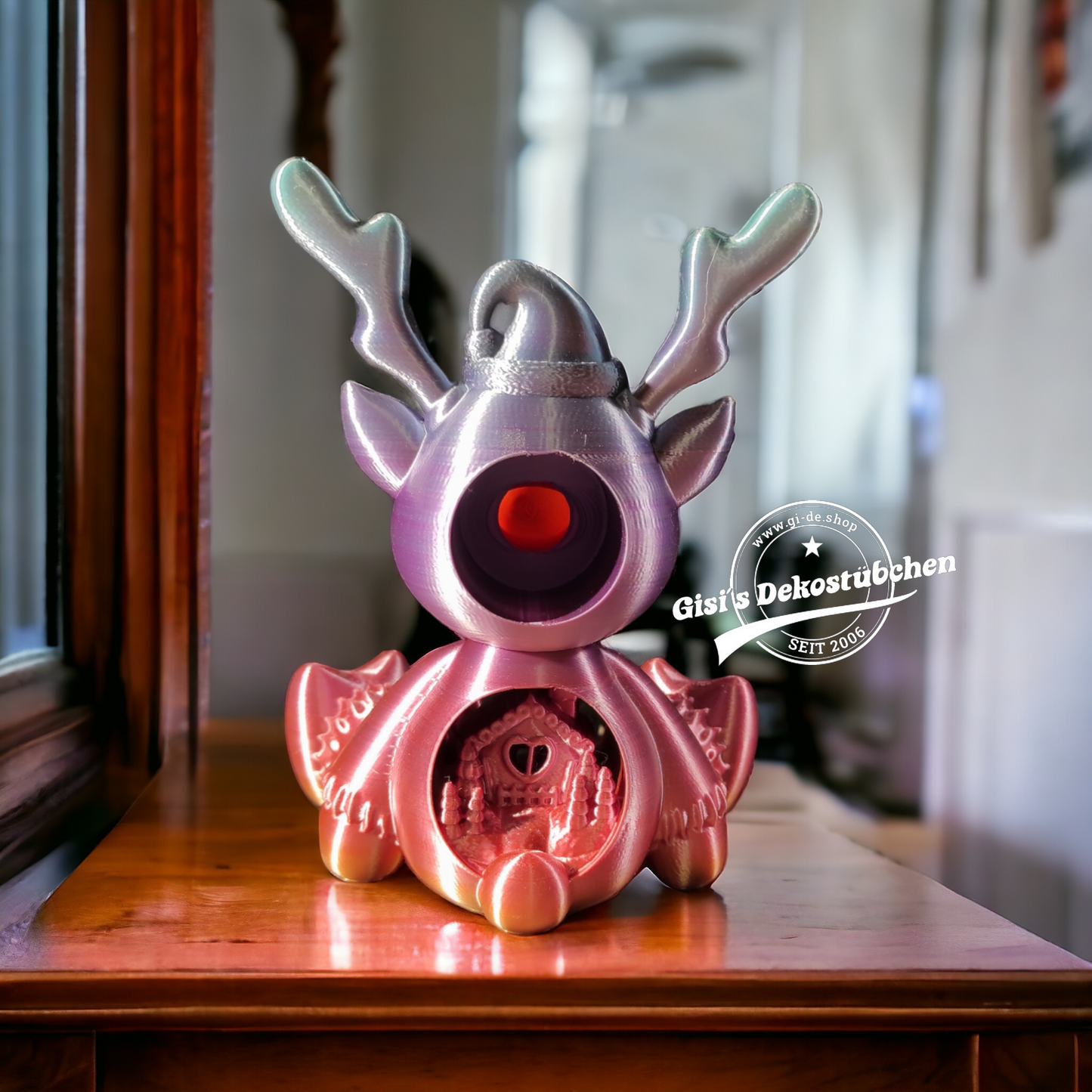 3D Rudolf mit der roten Nase