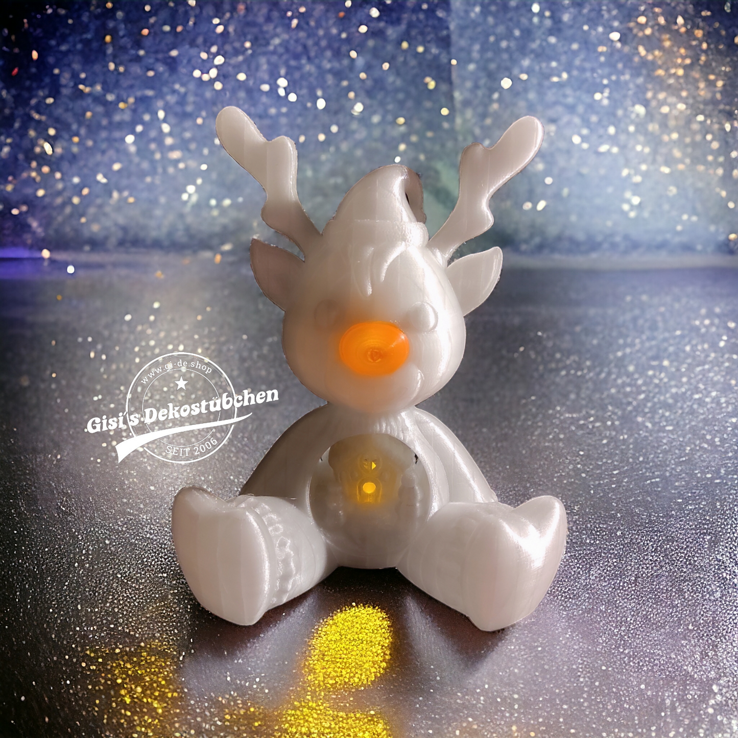 3D Rudolf mit der roten Nase
