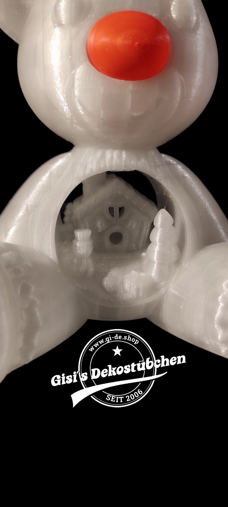 3D Rudolf mit der roten Nase