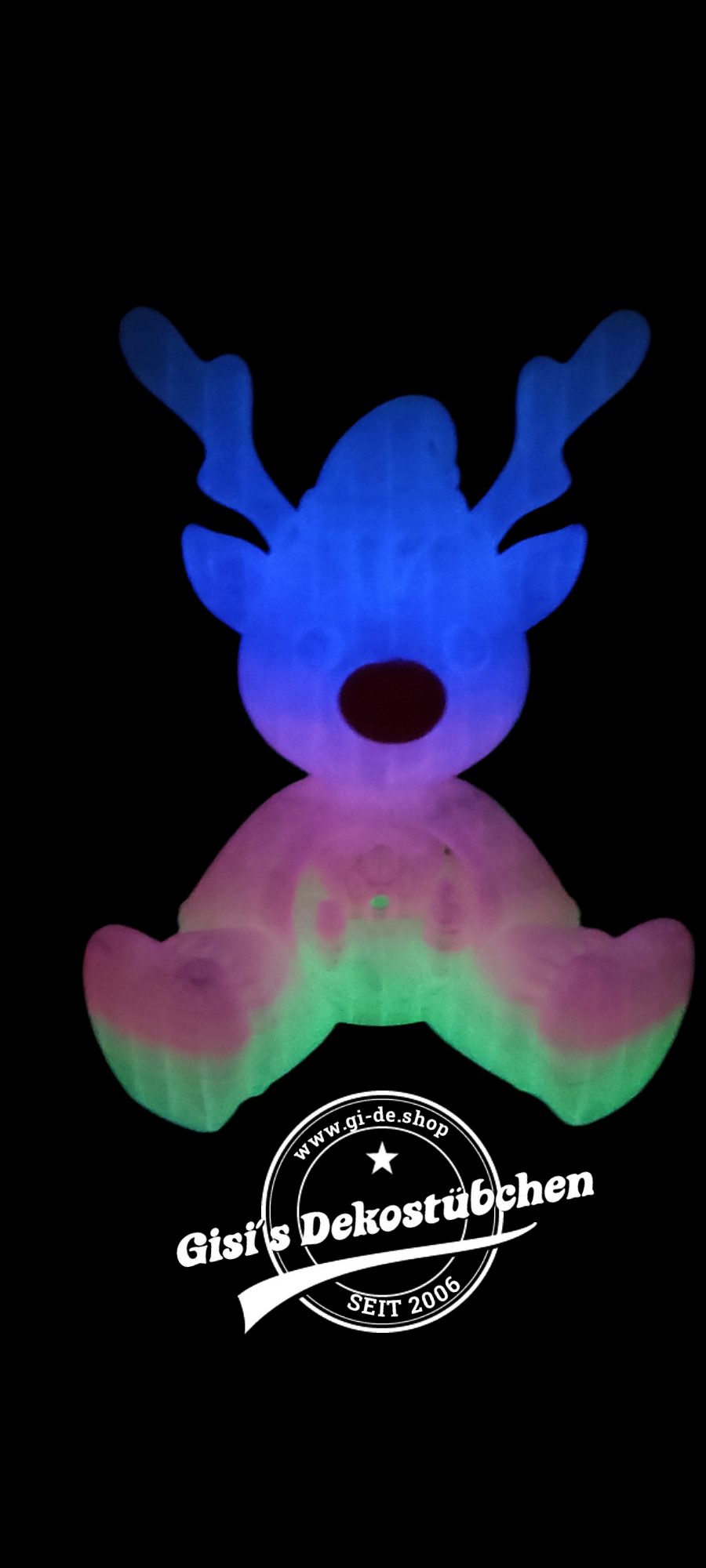 3D Rudolf mit der roten Nase
