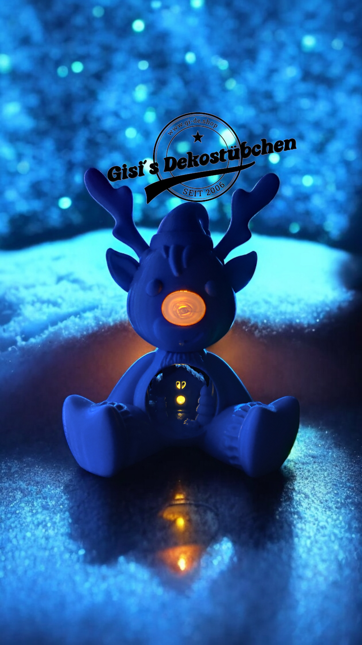 3D Rudolf mit der roten Nase