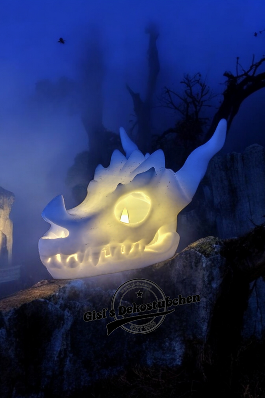 3D Schädel (Teelichthalter)