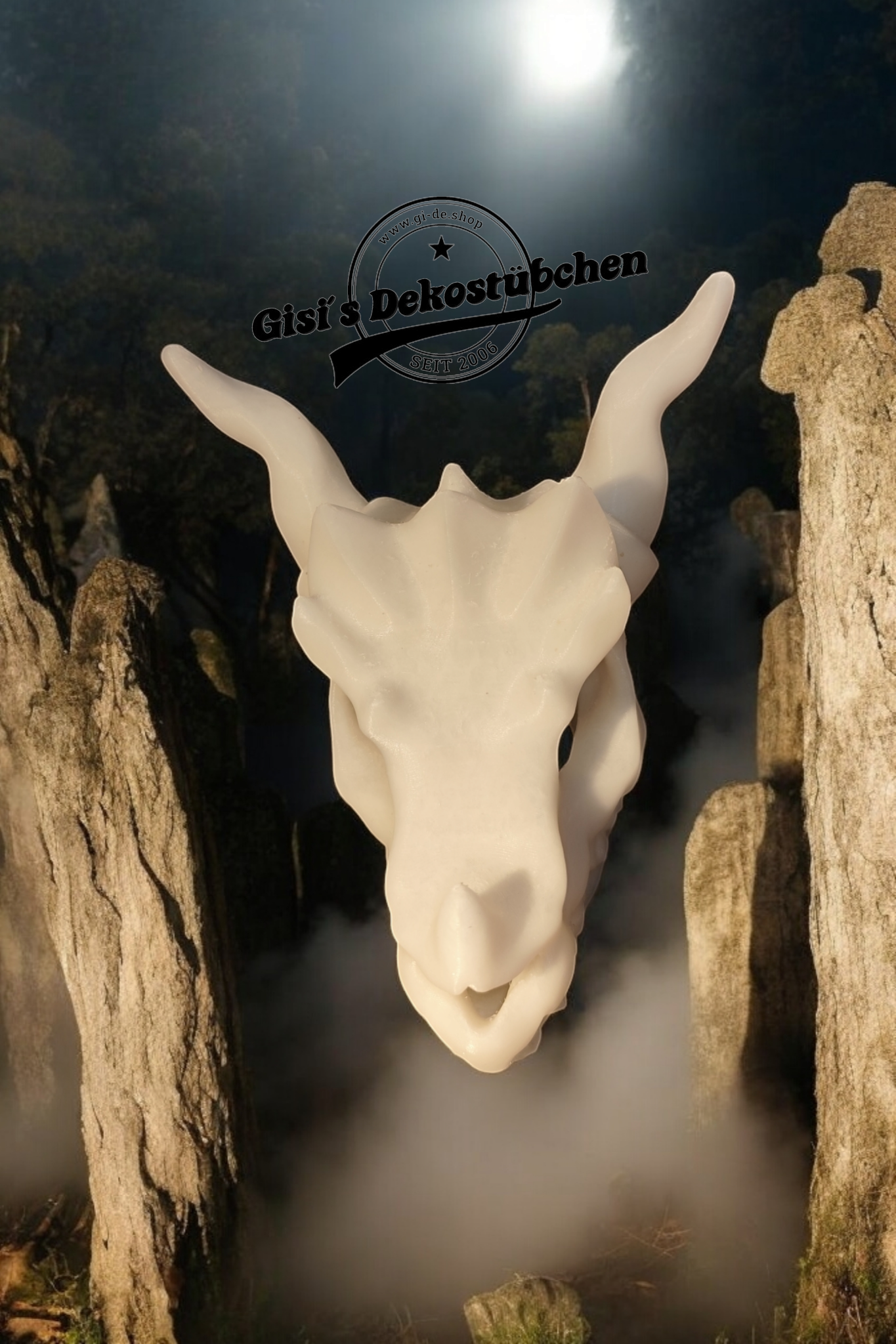 3D Schädel (Teelichthalter)