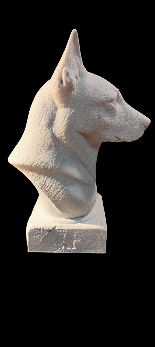 3D gedruckte Malinois Büste – ca. 18 x 13 x 8 cm – PLA Kunststoff – Wunschfarbe möglich –