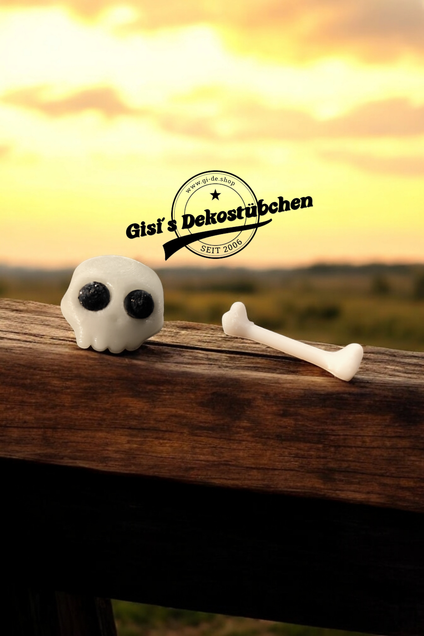 3D gedruckte Teelichthalter Totenkopfhaus