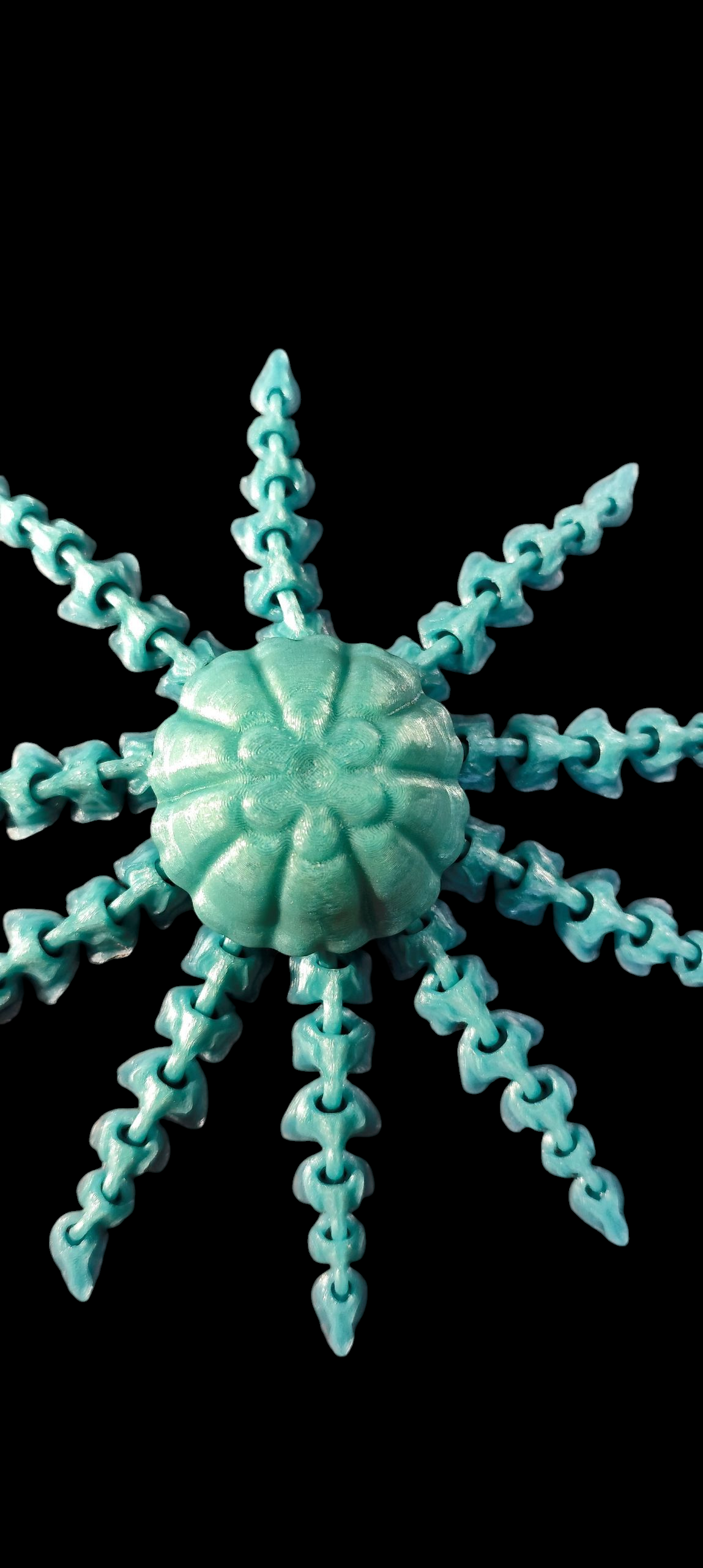 3D gedruckte flexible Qualle – PLA Figur – 10 bewegliche Tentakeln – Wunschfarbe – Stressabbau