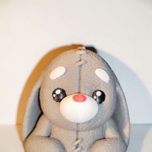 3D gedruckter Hase im Kuscheltier-Look – Genähte Optik – Osterdeko & Sammlerfigur