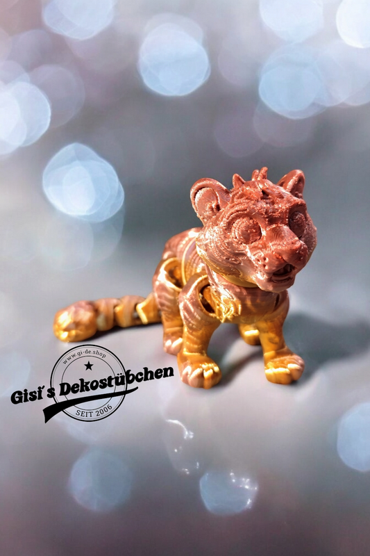 3D gedruckter Tiger Fidget Flexibles Tier