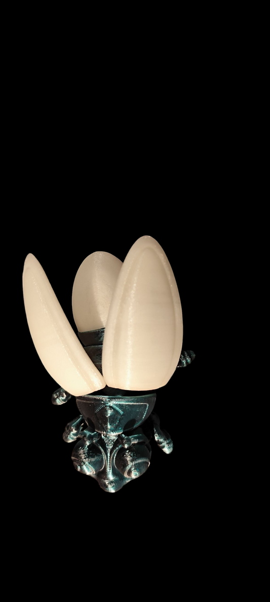 3D gedrucktes Glühwürmchen – bewegliche Flügel & Füße – PLA – Wunschfarbe – Flexi Factory Design