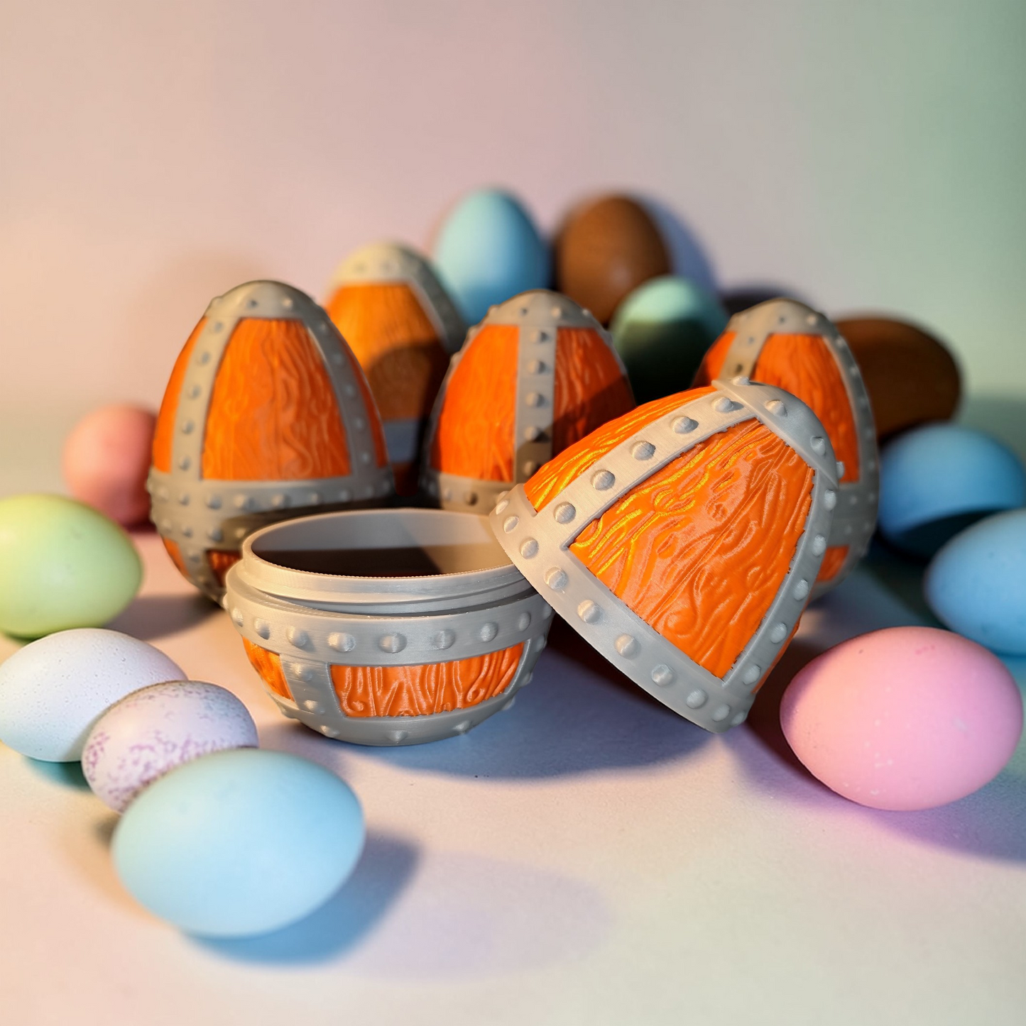 Wikinger-Ei 3D Druck mit Schraubverschluss – Osterei zum Befüllen – Geschenk für Männer