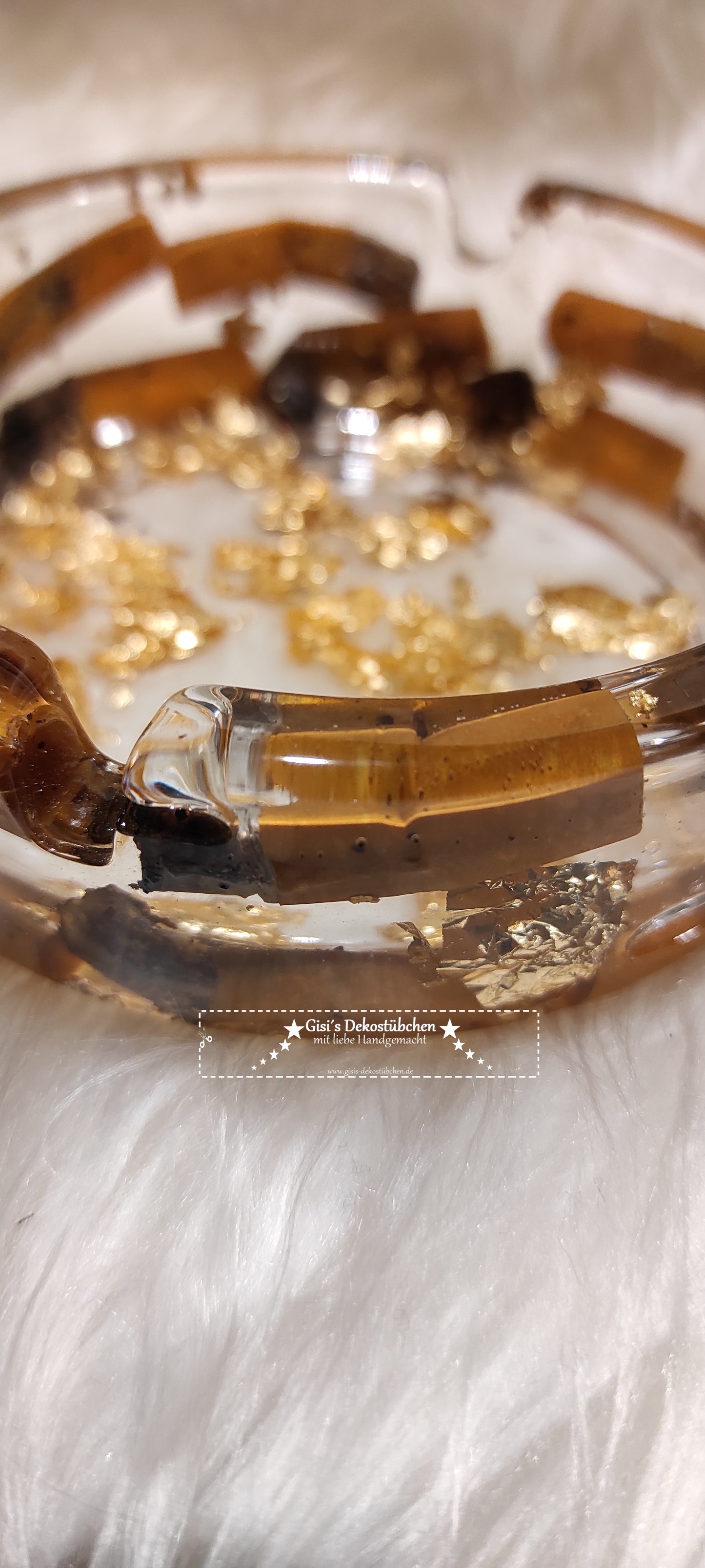 Aschenbecher Epoxidharz Zigarettenstummeln