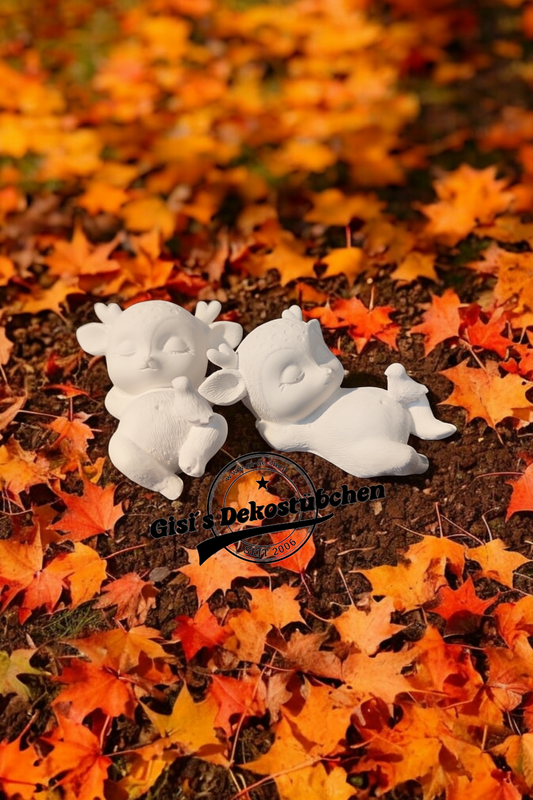 Bambi Reh Hirsch Artestone Deko weiß Mini