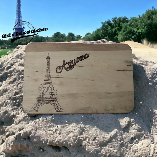 Brettchen mit Gravur Name Wunschmotiv Holz