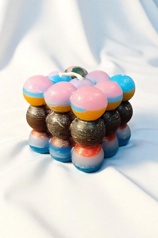 Bubble Kerze – handgemacht aus Paraffinwachs – 6 cm – Wunschfarbe & Duft – dekorative Designkerze