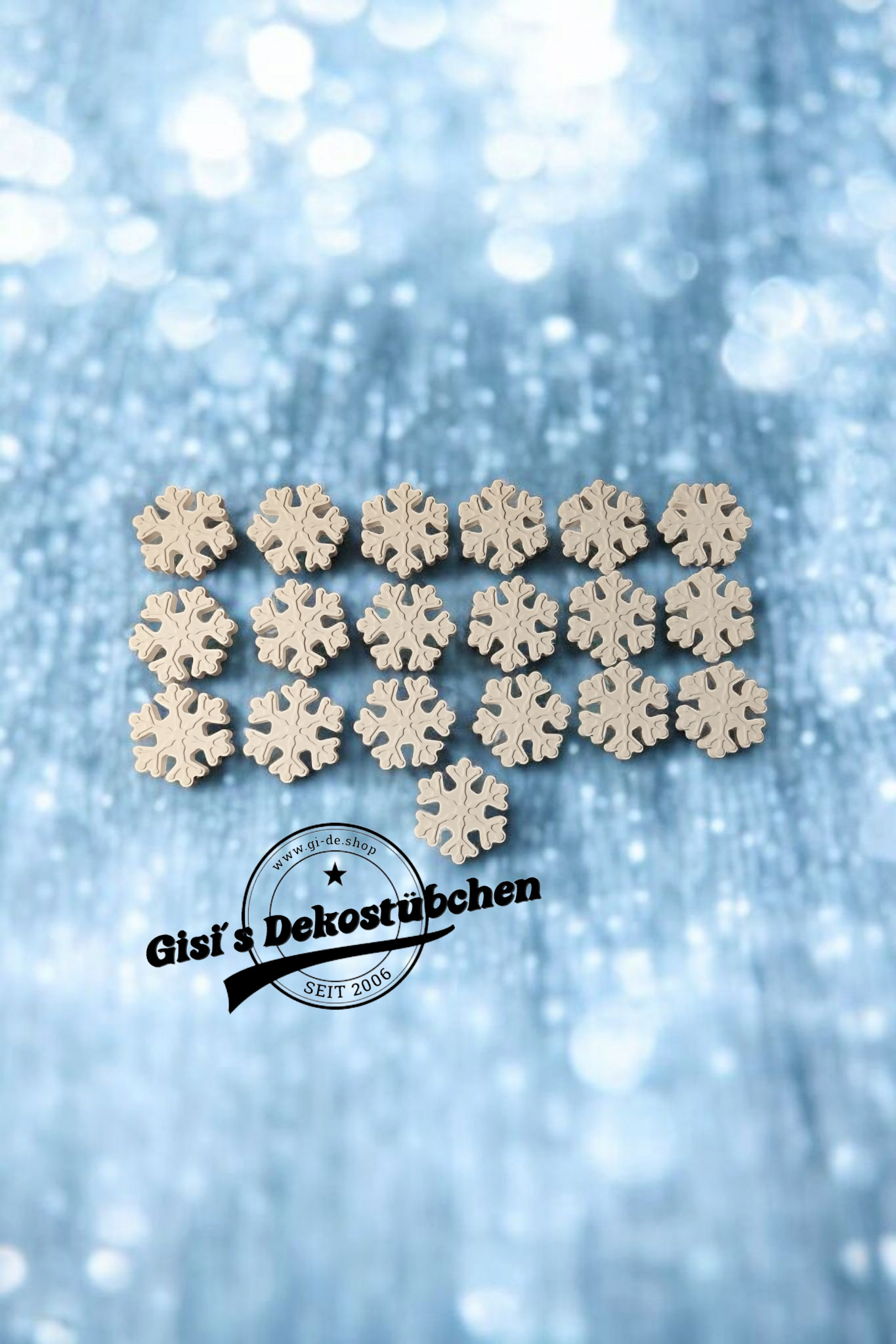 Deko Keramik Schneeflocke