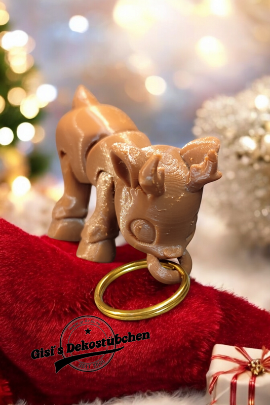 Flexi Rentier Gelenktier Schlüsselanhänger