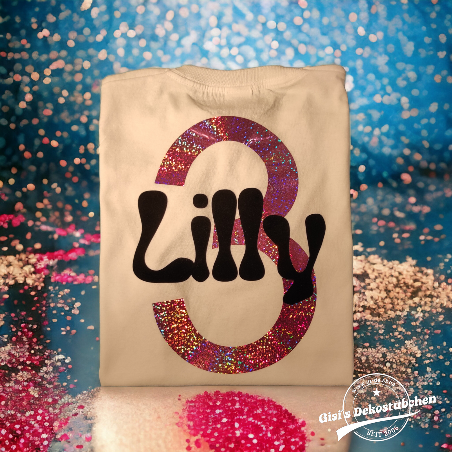 Geburtstagsshirt mit Zahl und Name