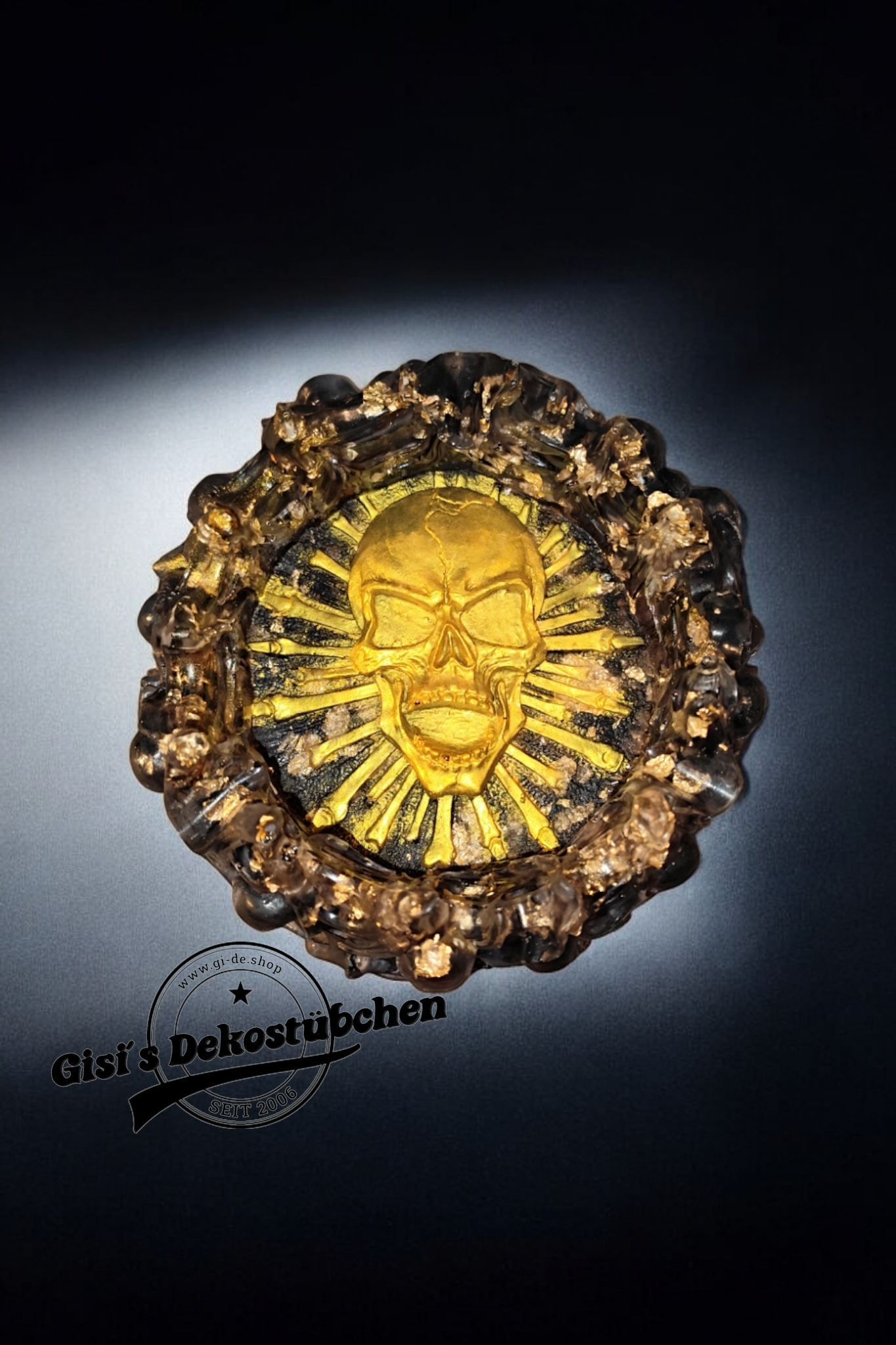 Harz Aschenbecher Form Schädel Epoxid