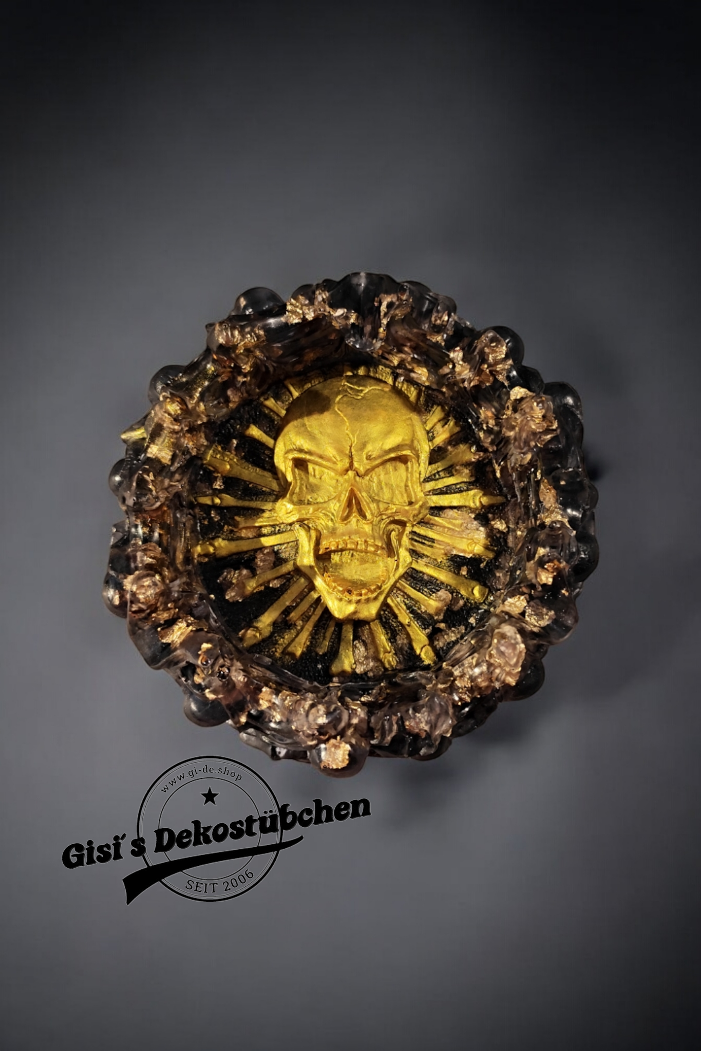Harz Aschenbecher Form Schädel Epoxid