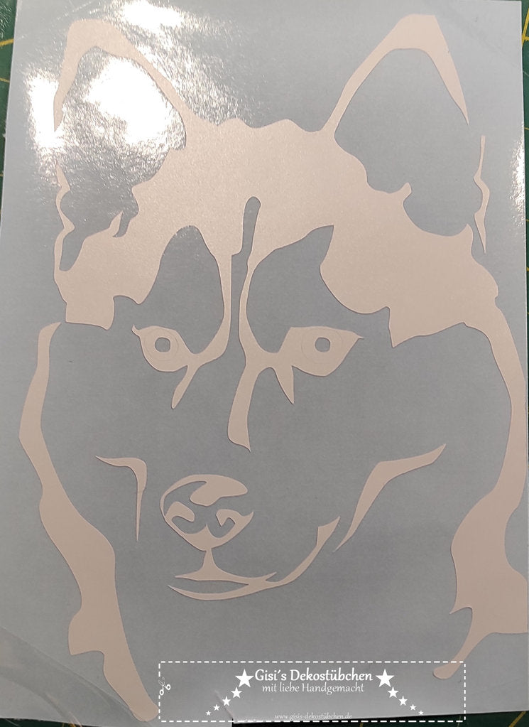 Husky - Animal - Tattoo - Vinyl Aufkleber Aufkleber für Auto, Laptop