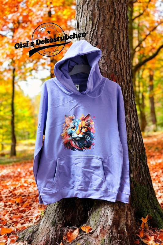 Katze Katzen Hoodie, Kätzchen, Pullover Miau Mieze Weihnachtsgeschenk Geschenkidee Katzenmutter