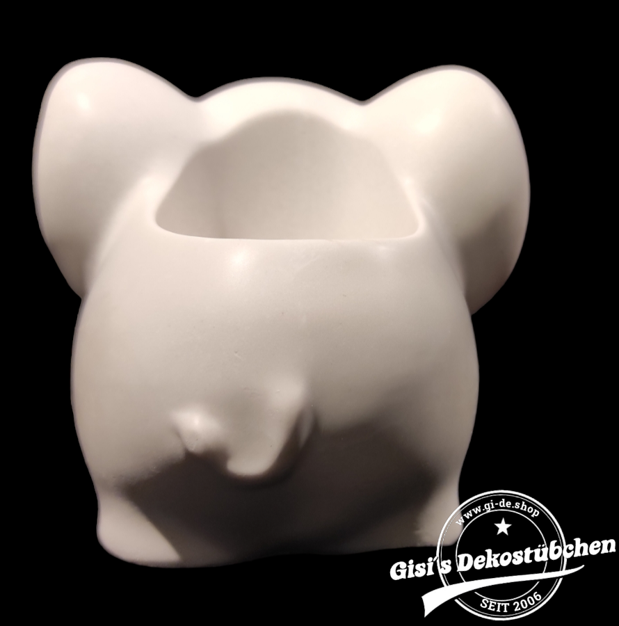 Keramik Elefant Blumentopf / Teelichthalter