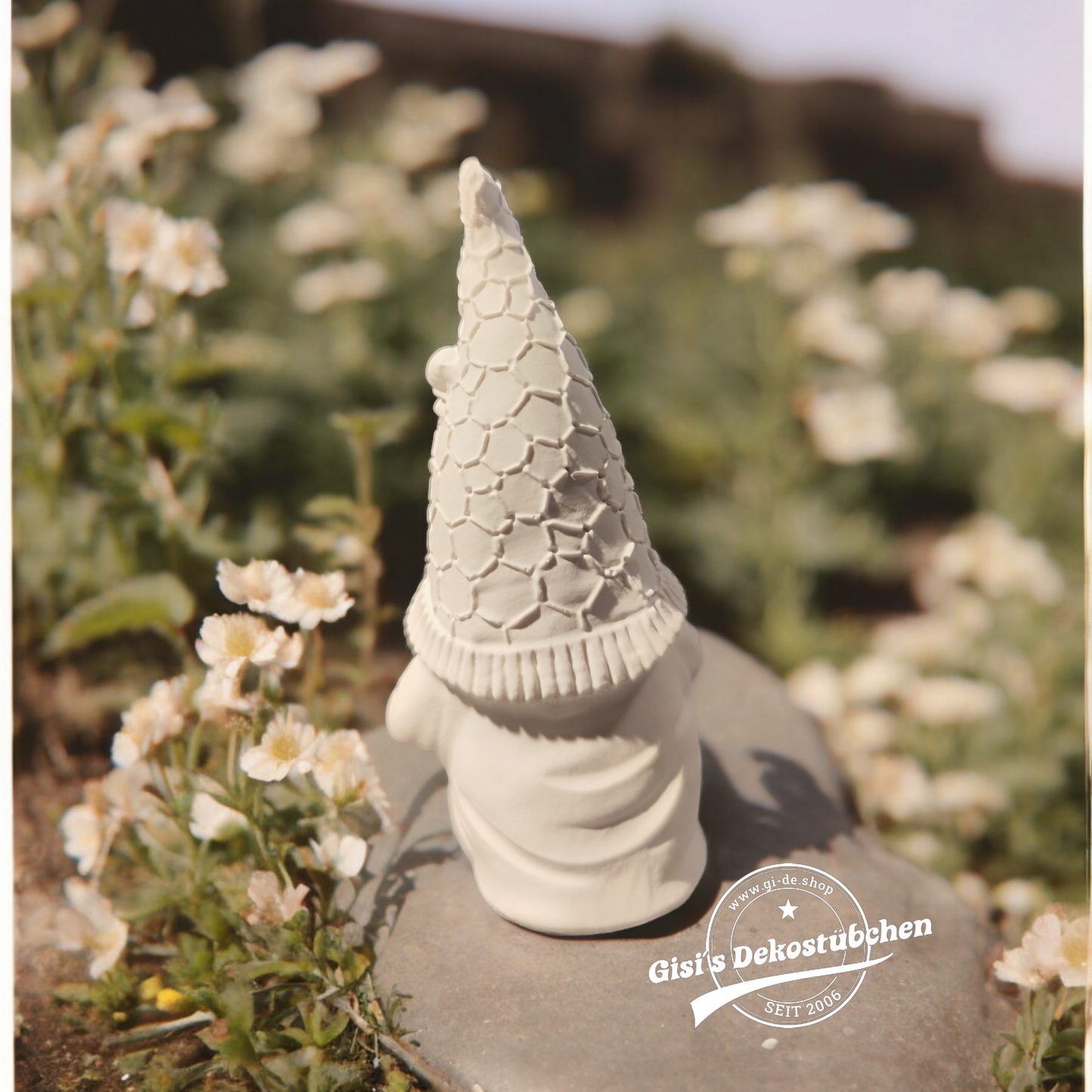 Keramik Wichtel mit Biene und Honig