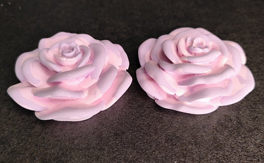Keramik Rose in Pastellfarben – Handgefertigt – 2 Wunschfarben – Unikat – 7,7 cm