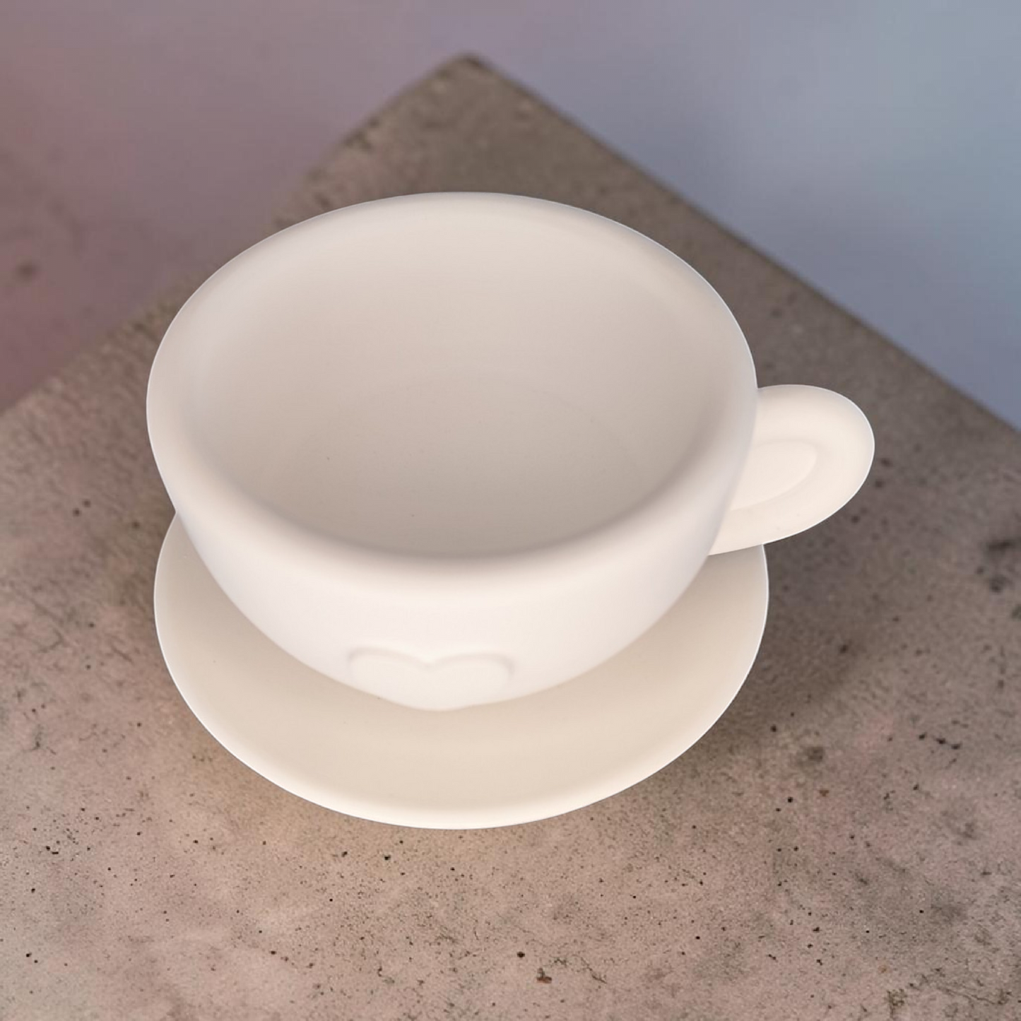 Mini Keramik Tasse mit Untertasse – Dekoschale
