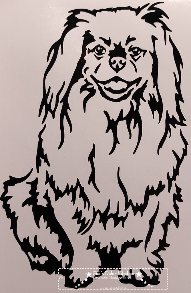 Personalisierter Pekinese Vinyl Aufkleber