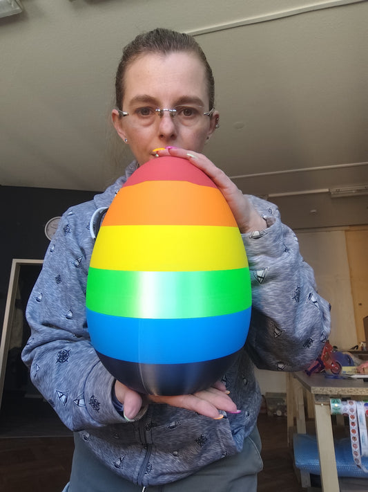 Regenbogenei mit Schraubverschluss – 3D Osterei zum Befüllen – Osterdeko