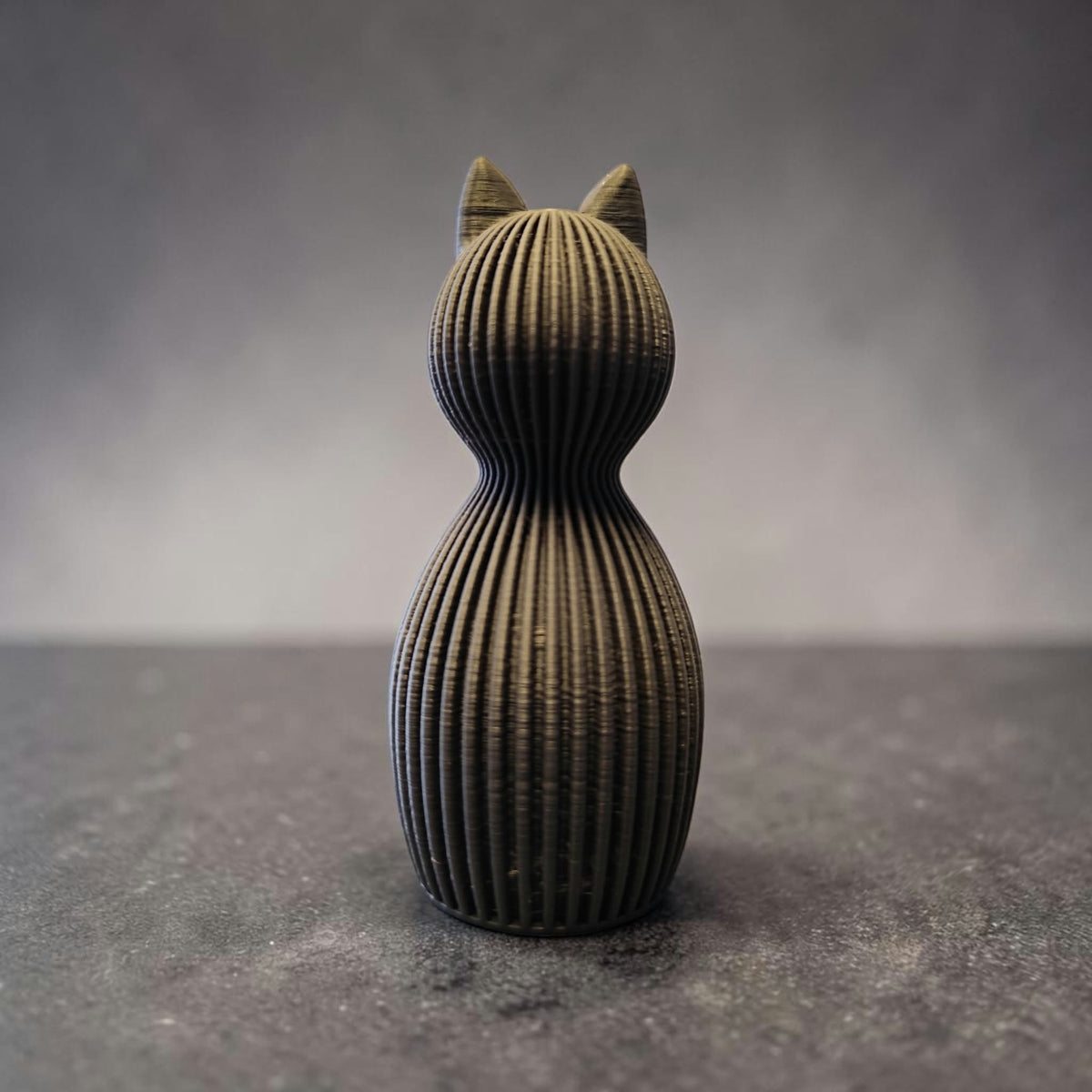 Rillenkatze – dekorative Katze aus dem 3D-Druck