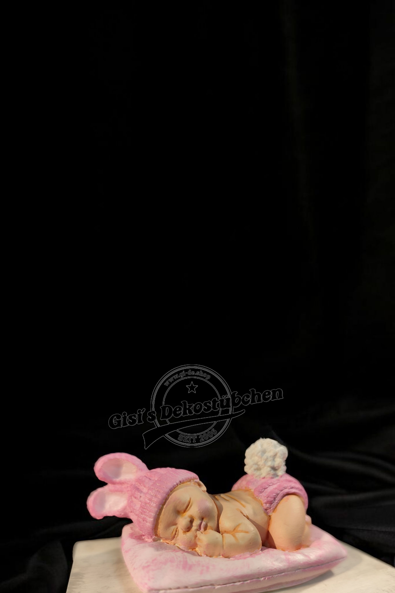 Schatztruhe mit Babyfigur handgemachte