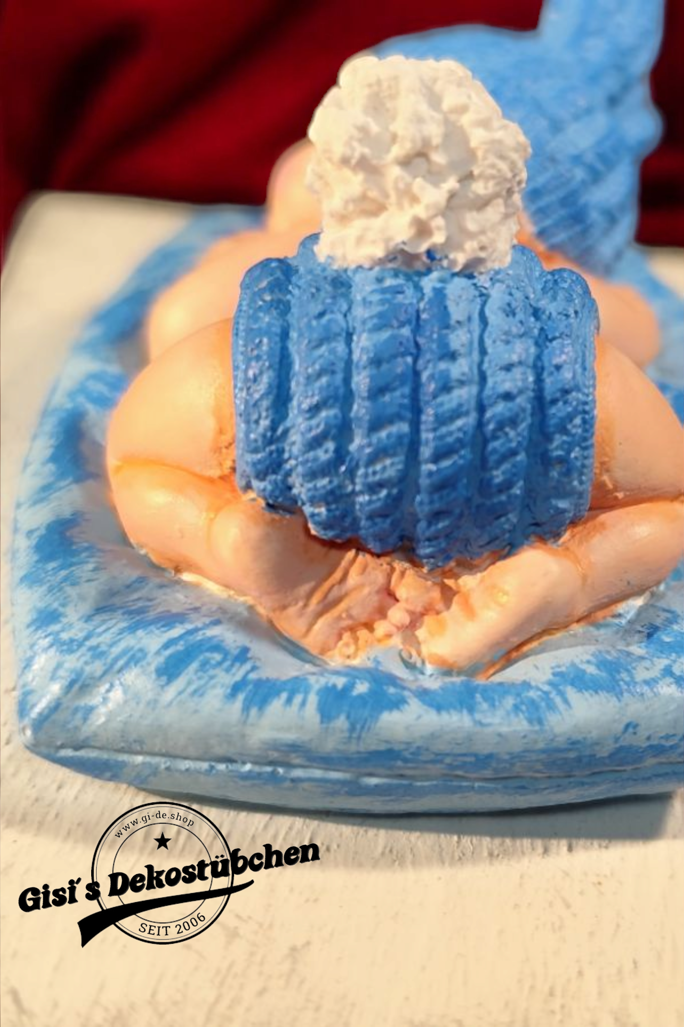 Schatztruhe mit Babyfigur handgemachte