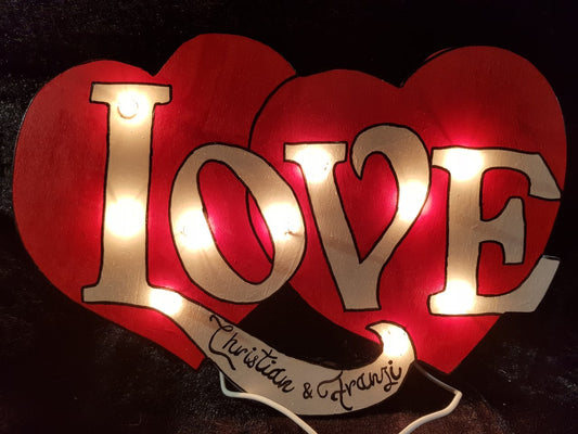 Schlafzimmerlampe Love mit LED