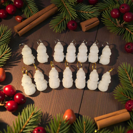 Schneemann Fidget Spielzeug 3D Gedruckt Schlüsselanhänger Fidget Taschenanhänger Weihnachtsgeschenk