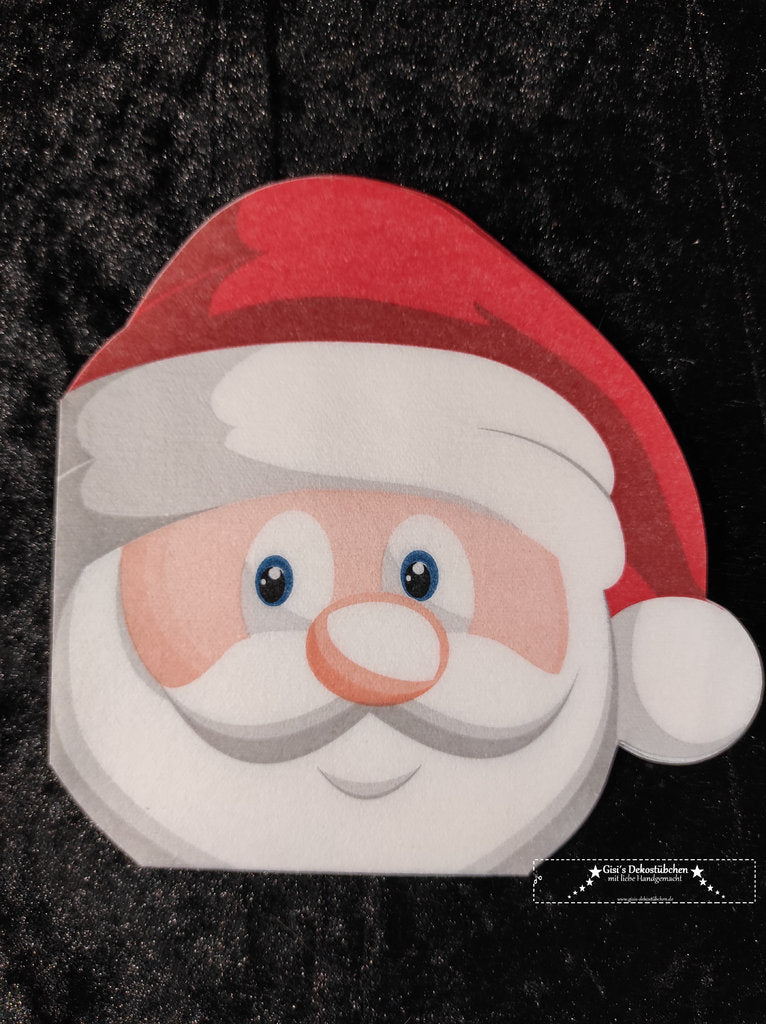 Serviette – Weihnachtsmann Kopf