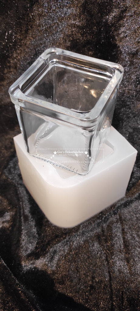 Silikongießform Eckiger Teelichthalter