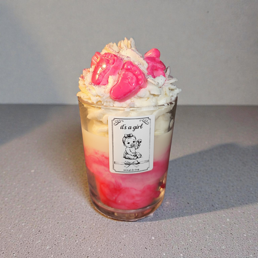 Sojawachskerze zur Geburt – „It’s a Girl“ oder „It’s a Boy“ Geschenkkerze