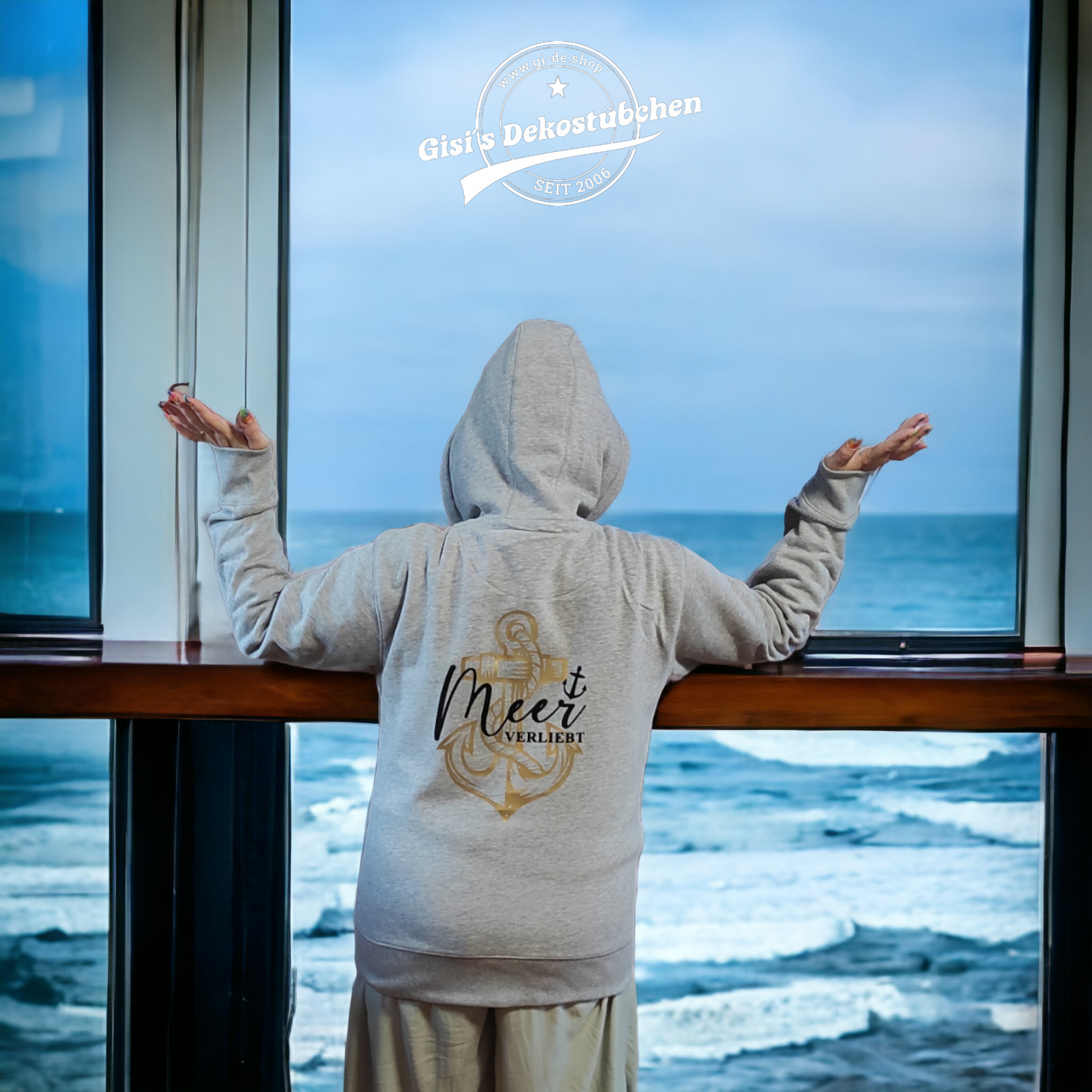 Sweatshirt Jacke Meer verliebt Damen