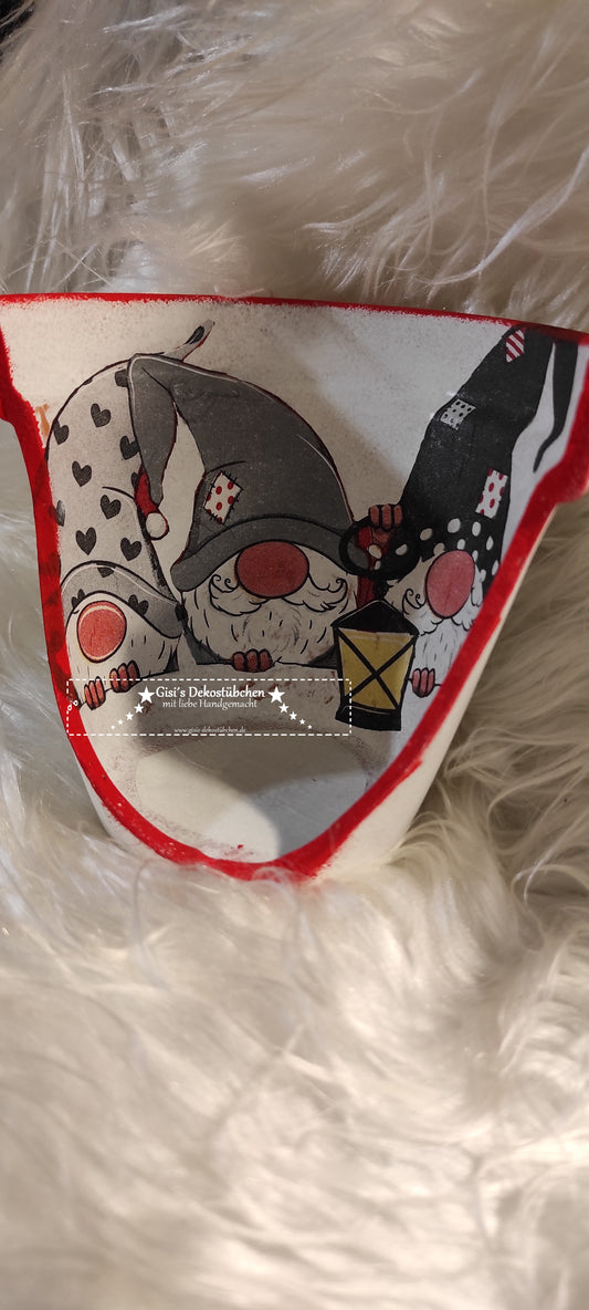 Topf des Landes Tontopf, mit Motiv