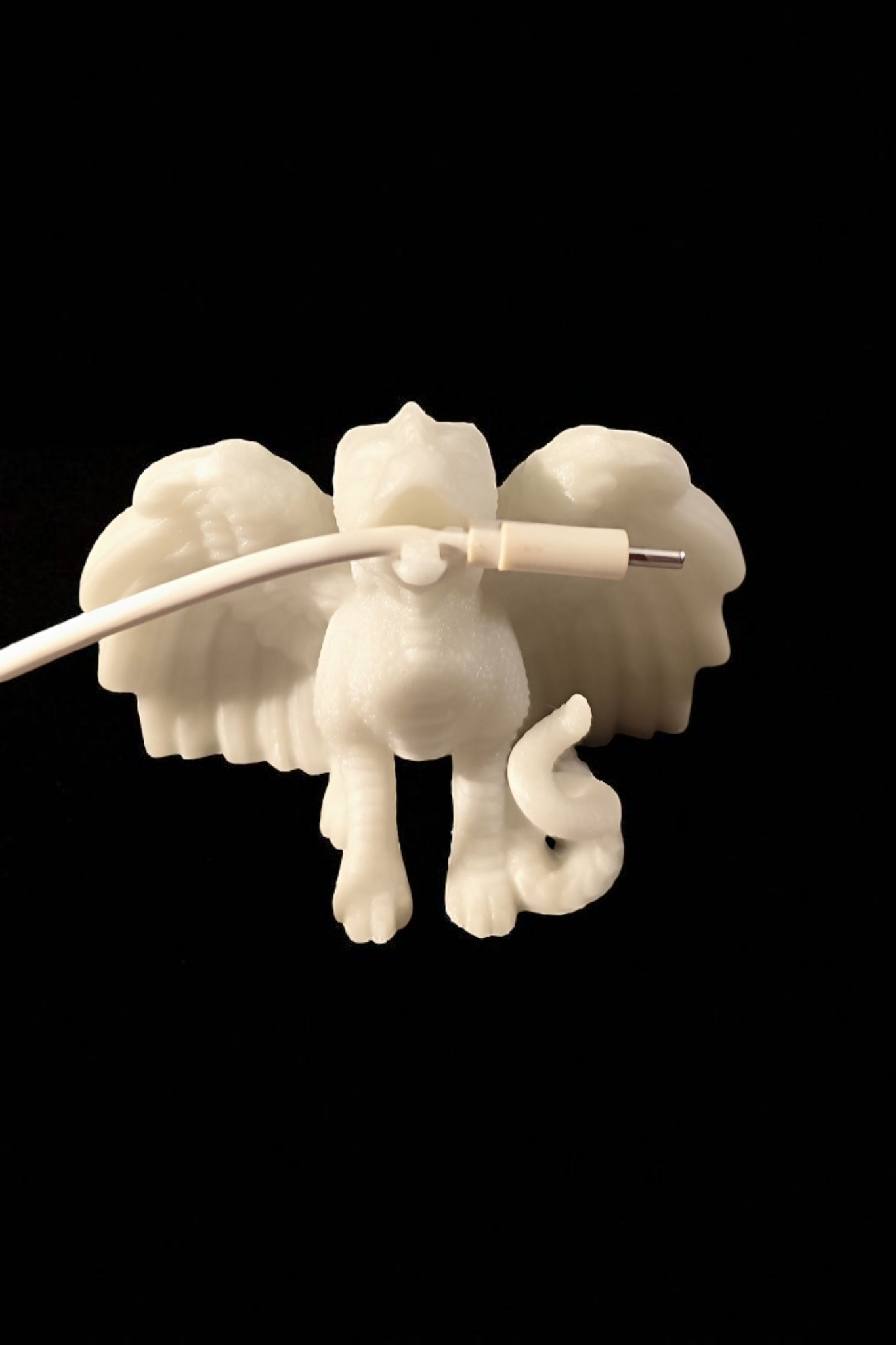 USB-Kabelhalter Drache – 3D-Druck – PLA – Schreibtisch-Deko – Wunschfarbe