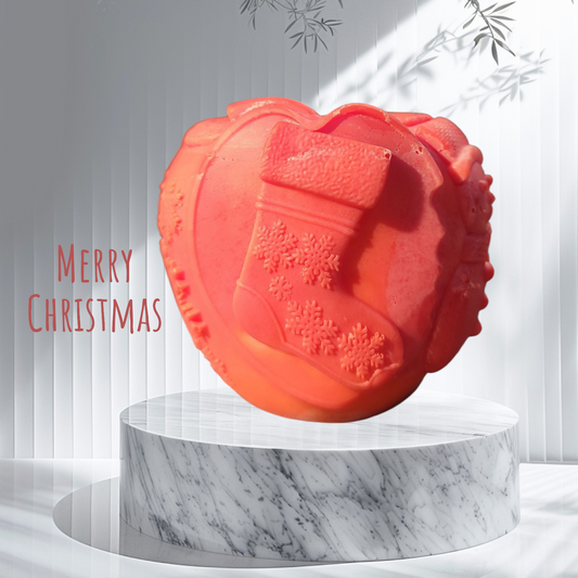 Weihnachtskerze „Winterapfel“ – Handgegossene Sojawachs-Kerze mit Schneemann & Schneeflocken | Wunschfarbe & Duft